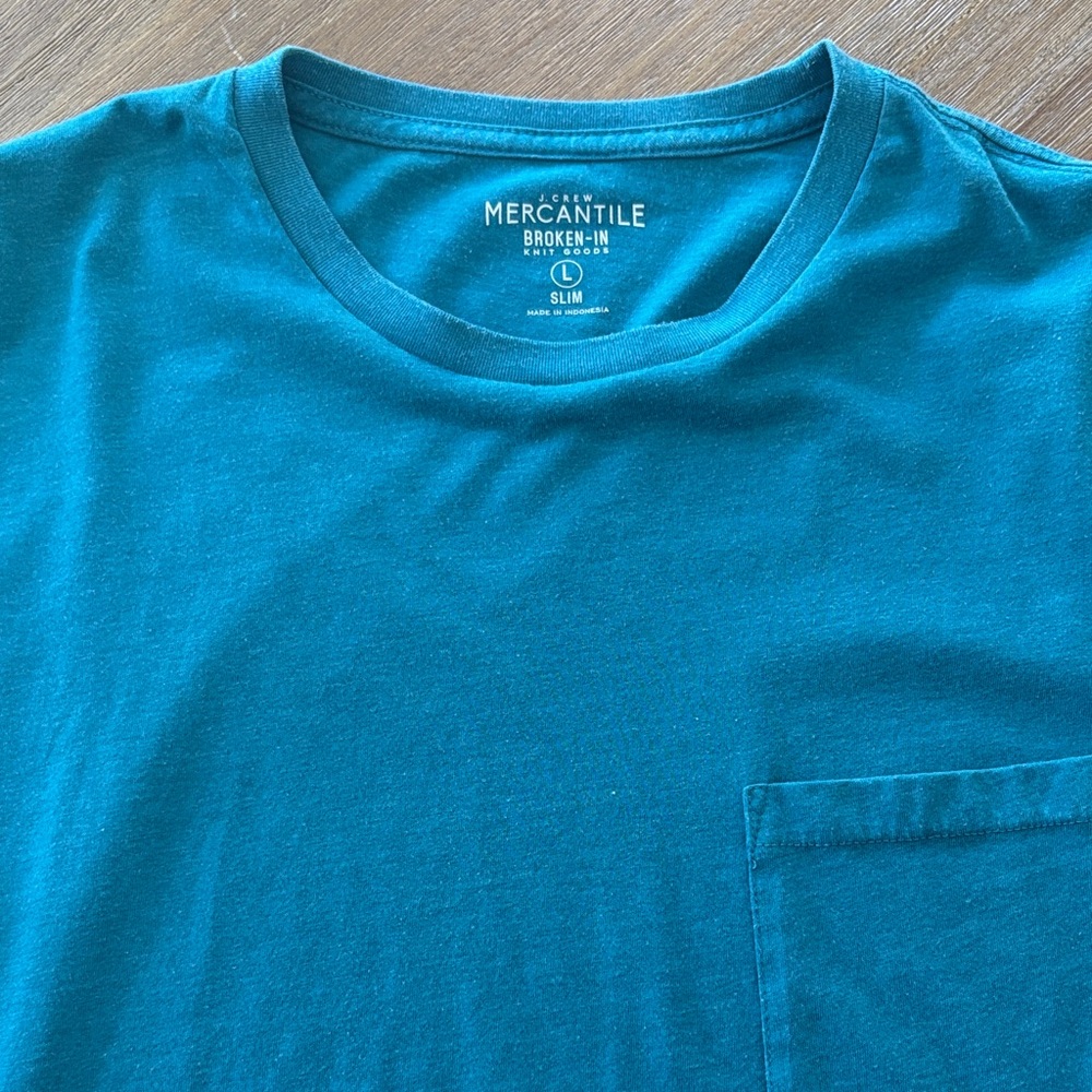 J. Crew Ocean Blue Short Sleeve Tee